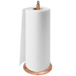 Porte rouleaux essuie tout en bois acacia support stable design elégant cheffinger marron clair Porte rouleaux essuie tout en bois acacia support stable design elégant cheffinger marron clair