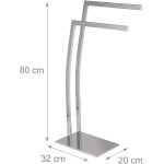 Porte - serviettes support salle de bain en acier inox couleur argent� helloshop26 13 0002257 2