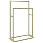 Porte - serviettes sur pied 48 x 24 x 78, 5 cm fer dor� helloshop26 02 0005504