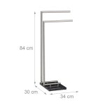 Porte - serviettes sur pied en pierre support salle de bain 84 cm helloshop26 13 0002286