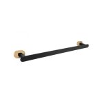 Porte - serviette yukon en laiton noir dor 50, 6 cm - noir - noir - -