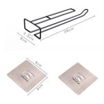 Porte - verre a vin en fer noir, nouveau support de verre a vin en acier inoxydable, support de rouleau ...