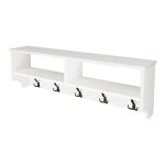 Portemanteau � 15 crochets 120 x 22 x 37 cm blanc helloshop26 03 0008186