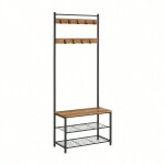Portemanteau avec etagre  chaussures, vestiaire style industriel, 70 x 32 x 175 cm