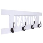 Portemanteau hwc - c60, family, 60x21cm blanc shabby