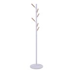 Portemanteau meuble d'entr�e design 172 x 37 cm acier blanc helloshop26 03 0010381