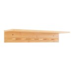 Portemanteau meuble d'entr�e design mural 59 x 17 x 10 cm naturel helloshop26 03 0010375