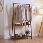 Portemanteau sur pied en bambou hwc - q32, portemanteau, porte - v�tements, �tag�re � chaussures, tringle ...