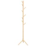 Portemanteau sur pied style cosy naturel 8 pat�res dim. 40l x 40l x 165h cm bois de pin