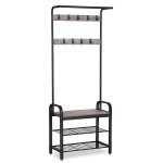 Portemanteau vestiaire meuble d entrée avec crochets amovible banc et étagère à chaussures hauteur 183 ... Portemanteau vestiaire meuble d entrée avec crochets amovible banc et étagère à chaussures hauteur 183 ...