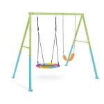 Portiques - balanoires 2 agrs 1 nid doiseau et 1 balanoire intex