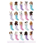 Poster chiots et bottes de pluie 91. 5 cm