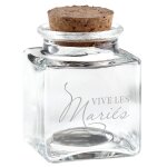 Pot carre vive les maries verre 4x4x6cm