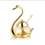 Pot a condiments en alliage d'aluminium, rcipient d'assaisonnement, pot en verre a epices, salire, ...