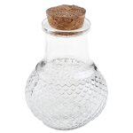 Pot rond vintage verre 5. 5x6cm transparent