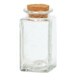 Pot verre rectangulaire 4. 8x8cm 85ml transparent