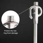Poteau pour chien, pivotant a 360 degrs, robuste, en acier inoxydable, pour animaux domestiques en plein ...