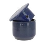 Poterie turgis - beurrier a eau en grès bleu 500g - made in calvados Poterie turgis - beurrier a eau en grès bleu 500g - made in calvados
