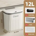 Poubelle de cuisine murale suspendue avec couvercle, poubelle pour armoire sous evier, poubelle a compost, ... Poubelle de cuisine murale suspendue avec couvercle, poubelle pour armoire sous evier, poubelle a compost, ...