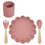 Poudre de poudre - coffret cadeau en silicone bpa pour bb, alimentation, appareil a manger, plats, ...