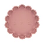 Poudre de poudre - ensemble d'assiettes et cuillres en silicone pour bb, 9 couleurs, mignon, dessin ...