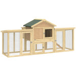 Poulailler chalet multi - equip� rampes nichoirs pondoirs plateau excr�ment fen�tre portes bois naturel ...