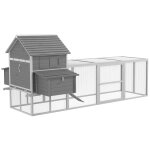 Poulailler cottage cage a poules sur pied dim. 310l x 149l x 149h cm multi - equipement bois sapin gris ...