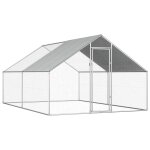 Poulailler d'extrieur 2, 75 x 4 x 2 m acier galvanis