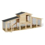 Poulailler vip clapier double xxl en bois
