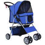 Poussette buggy pliable animaux chariot pliant chien chat porte - gobelet panier de rangement inclus ...