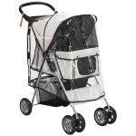 Poussette buggy pliable animaux chariot pliant chien chat porte - gobelet panier de rangement inclus ...