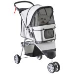 Poussette buggy pliable animaux chariot pliant chien chat porte - gobelet panier de rangement inclus ...