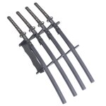 Presentoir epee 4 places katana support en bois sabre mural d�coration