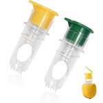 Presse - agrumes manuel - 2 pi�ces presse citron avec verseur int�gr� - compact (jaune / vert) presse ...