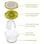 Presse - agrumes manuel haut de gamme avec r�cipient de 400 ml, design 4 en 1, al�soirs, r�pe et sac ...