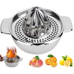 Presse agrumes manuel inox 201 lavable lave - vaisselle, presse citron rotation presse facile a nettoyer ...