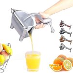 Presse - citron en acier inoxydable � extracteur de jus manuel pour une extraction sans effort du jus ...