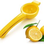 Presse - citron manuel en aluminium, carte de nutrition saine, presse - agrumes manuel cr�atif, jaune, ...