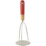 Presse purée pebbly presse puree inox / bambou - rouge Presse purée pebbly presse puree inox / bambou - rouge