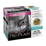 Pro plan nutri savour - delicate en sauce au poisson - 40 sachets