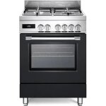 Pro66malpz cuisiniere a gaz avec four electrique 60 x 60 cm inox et noir classe energetique a Pro66malpz cuisiniere a gaz avec four electrique 60 x 60 cm inox et noir classe energetique a