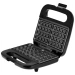 Gaufrier professionnel pour 2 gaufres belges paisses, temprature automatique, 1000w, noir / argent, ...