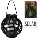 Progarden lanterne solaire rotin noir 21x21 cm ko - cx2000240