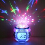 Projecteur radio rveil toile led lcd alarm musique thermomtre pr cateau nol ciel toil led reveil ...