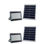 Projecteur solaire led 1500 lumens 15w + panneau solaire 25w avec d�tecteur garage, fa�ades, porches ...