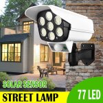 Projecteur solaire led avec d�tecteur de mouvement, cam�ra factice de s�curit� sans fil, imperm�able ...