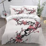Prune d'hiver housse de couette x imprim�� d fleurs parure de lit personnes ado fille enfants microfibre ...