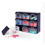 Prym - casier de rangement avec 9 botes plastique qualit suprieure - 270 mm x 120 mm x 210 mm - coloris ...