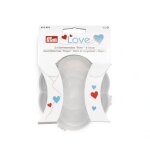 Prym love - 2 botes de rangement fleur , plastique transparent - diamtre 10 cm - vendu vide