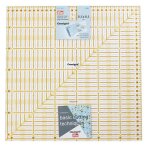 Prym - omnigrid - rgle universelle, 31, 5x31, 5 cm - coloris transparent et jaune - 100% plastique